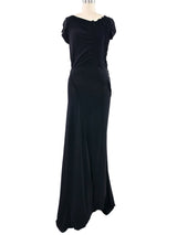 Alberta Ferretti Ruched Jersey Gown Dress arcadeshops.com