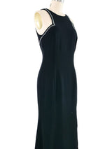 1990s Versace Rhinestone Cutout Gown Dress arcadeshops.com