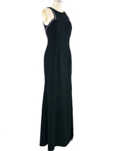 1990s Versace Rhinestone Cutout Gown Dress arcadeshops.com