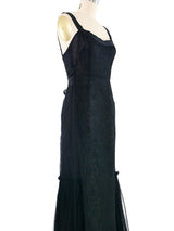 Alberta Ferretti Lace and Net Gown Dress arcadeshops.com