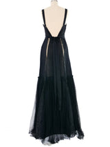 Alberta Ferretti Lace and Net Gown Dress arcadeshops.com