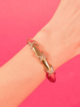 14k Gold and Diamond Ribbon Bangle Fine Jewelry arcadeshops.com