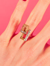 14K Diamond Cut Geometric Ring Fine Jewelry arcadeshops.com