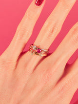 14k Multiband LOVE Ring Set Fine Jewelry arcadeshops.com