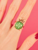 14k Enamel Scarab Ring Fine Jewelry arcadeshops.com