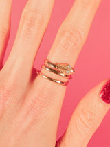 18k Rose Gold Diamond Snake Ring Fine Jewelry arcadeshops.com