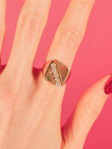 14k Diamond Accented Signet Ring Fine Jewelry arcadeshops.com