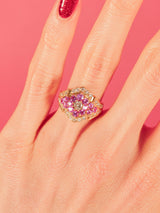 18k Diamond and Sapphire Cluster Ring Fine Jewelry arcadeshops.com