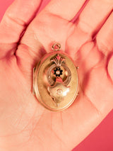 14k Victorian Pearl Locket Fine Jewelry arcadeshops.com
