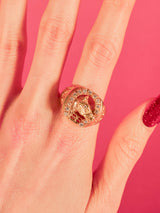 18k Diamond Horseshoe Ring Fine Jewelry arcadeshops.com