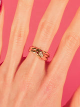 18k Ruby and Diamond Coiled Snake Ring Fine Jewelry arcadeshops.com