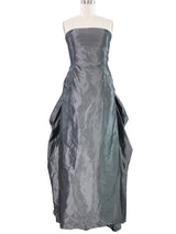 Oscar de la Renta Metallic Strapless Gown Dress arcadeshops.com