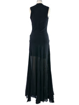 Olivier Theyskens Silk Chiffon Gown Dress arcadeshops.com
