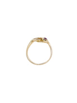 14k Ruby and Diamond Interlocked Serpent Ring Fine Jewelry arcadeshops.com