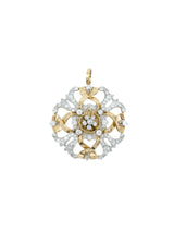 18k Victorian Diamond Cluster Pendant Fine Jewelry arcadeshops.com