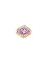 18k Diamond and Sapphire Cluster Ring Fine Jewelry arcadeshops.com