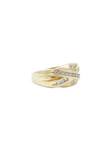 14k Diamond Crossover Ring Fine Jewelry arcadeshops.com