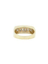 14k Rectangular Band Diamond Ring