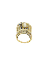1970s 14k Sculptural Sapphire and Diamond Ring Fine Jewelry arcadeshops.com