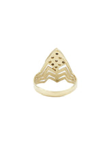 14k Chevron Cutout Diamond Ring Fine Jewelry arcadeshops.com