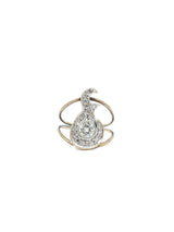 Antique Old Cut Diamond Flame Ring Fine Jewelry arcadeshops.com