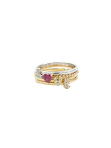 14k Multiband LOVE Ring Set Fine Jewelry arcadeshops.com