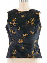 Vivienne Tam Embroidered Satin Top Top arcadeshops.com