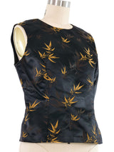 Vivienne Tam Embroidered Satin Top Top arcadeshops.com