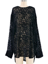 Dries Van Noten Velvet Burnout Tunic Top arcadeshops.com