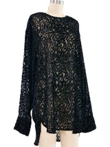 Dries Van Noten Velvet Burnout Tunic Top arcadeshops.com