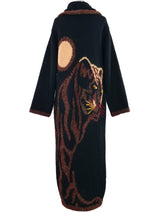 Big Cat Intarsia Knit Duster Outerwear arcadeshops.com