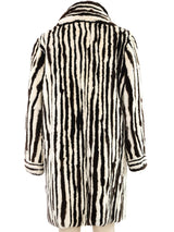 Sheared Striped Fur Coat Outerwear arcadeshops.com