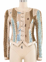 1980s Jeanne Marc Shirred Satin Jacket Jacket arcadeshops.com