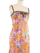 D&G Floral Silk Midi Dress Dress arcadeshops.com