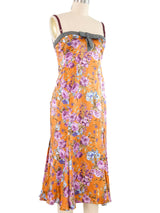 D&G Floral Silk Midi Dress Dress arcadeshops.com
