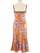 D&G Floral Silk Midi Dress Dress arcadeshops.com