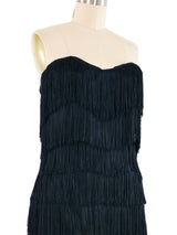 1990s Norma Kamali Fringed Mini Dress Dress arcadeshops.com