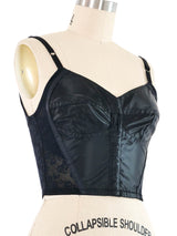 1992 Dolce & Gabbana Black Satin Bustier Top arcadeshops.com