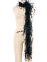 Black Ostrich Feather Boa Accessory arcadeshops.com