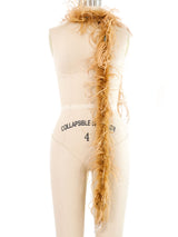 Champagne Ostrich Feather Boa Accessory arcadeshops.com