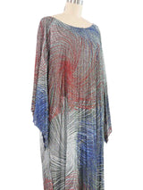 Georgie Keyloun Metallic Pleated Caftan
