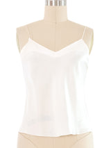 White Silk Satin Cami Top arcadeshops.com