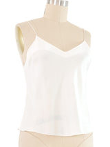 White Silk Satin Cami Top arcadeshops.com