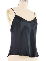 Black Silk Satin Cami Top arcadeshops.com