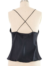Black Silk Satin Cami Top arcadeshops.com