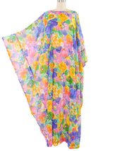 Watercolor Floral Print Caftan