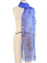 Zandra Rhodes Painted Silk Scarf