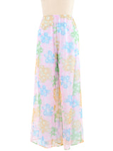 1960s Watercolor Floral Lounge Set