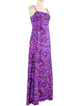 1960s Ultraviolet Paisley Dress Dress arcadeshops.com