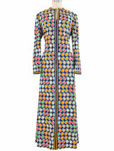 1970s Dot Print Caftan Dress arcadeshops.com